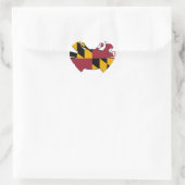 Sticker Cœur Maryland Flag (Sac)