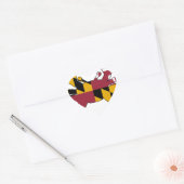 Sticker Cœur Maryland Flag (Enveloppe)