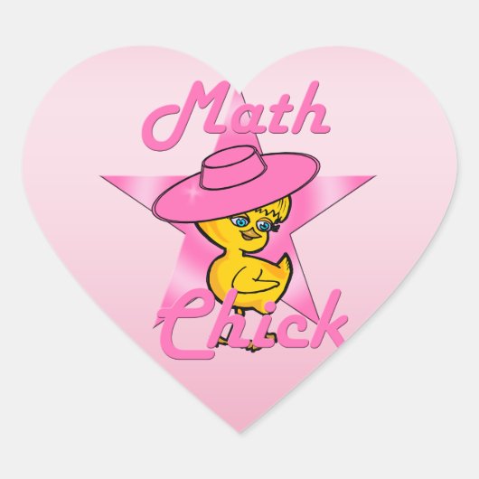 Sticker Cœur Math Chick #8 (Devant)