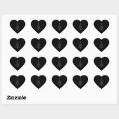 Sticker Cœur Math Enseignant Christmas Elf Cadeau design (Feuille)