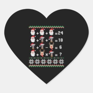 Sticker Cœur Math Enseignant Noël GREYHOY