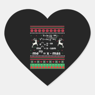 STICKER CŒUR MATH NOËL