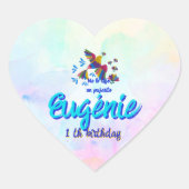 Sticker Cœur "Me lo dijo un pajarito" - Editable (Devant)