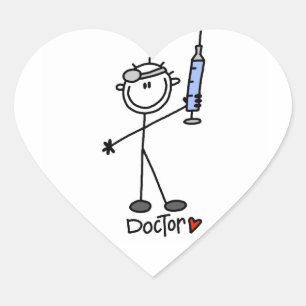 Sticker Cœur Médecin Bâtonnet de Base