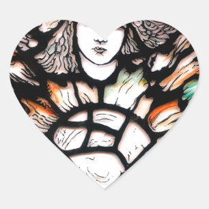 Sticker Cœur Méditation en couleurs