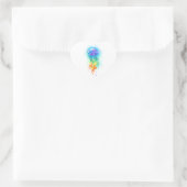 Sticker Cœur Méduse arc-en-ciel (Sac)