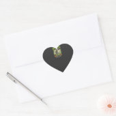 Sticker Cœur Méfait de cavalier d'os d'Halloween (Enveloppe)