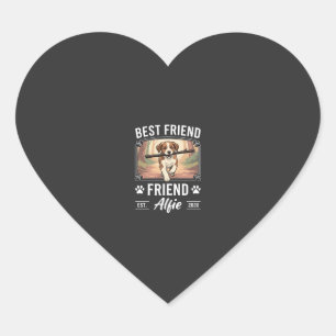 Sticker Cœur Meilleur Ami Alfie Amoureux des Chiens