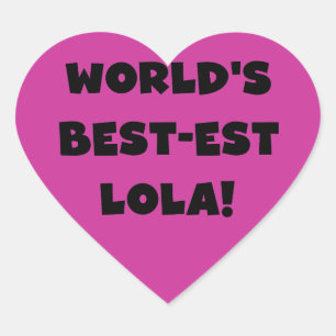 Sticker Cœur Meilleur cadeau Lola Black and White Tshirts au mo