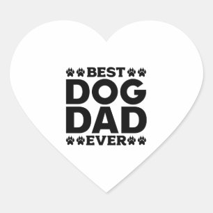 Sticker Cœur Meilleur Chien Papa Jamais - Amoureux des chiens &