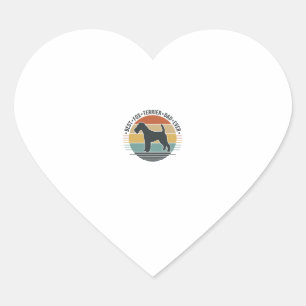 Sticker Cœur Meilleur Papa Fox Terrier Ever Chemise Vintage Chi