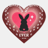 Sticker Cœur Meilleure maman Bunny jamais (Devant)
