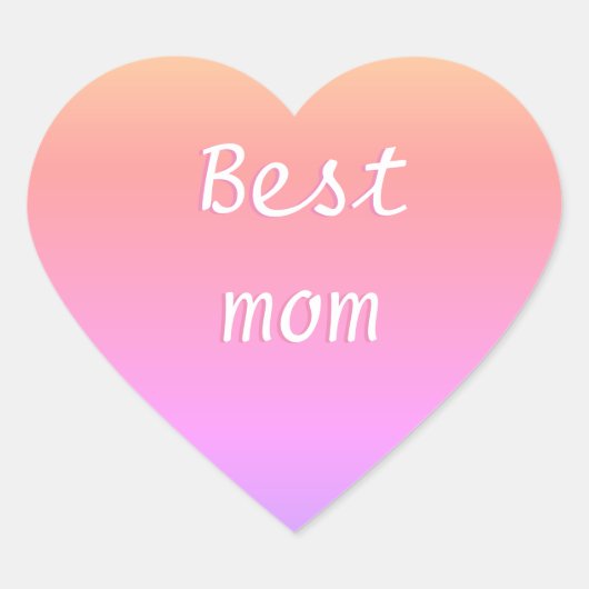 Sticker Cœur Meilleure maman Emoji (Devant)