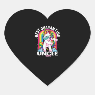 Sticker Cœur Meilleure quarantaine Unicorne Unicorne Flossante