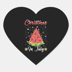 Sticker Cœur Melon Noël Arbre Été Noël En Juillet