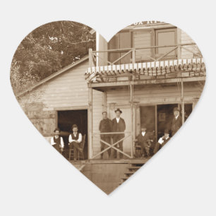 Sticker Cœur Men Club Fox River Club 1880 Fishing Elgin