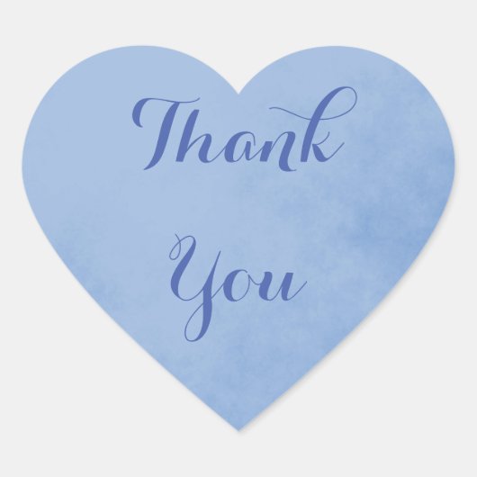 Sticker Cœur Merci bleu (Devant)