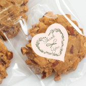 Sticker Cœur Merci Cake Boulangerie d'affaires Wreath Whisk Spo