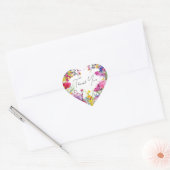 Sticker Cœur ❤️ MERCI 🌻 🌹 collection Meadow Blooms (Enveloppe)
