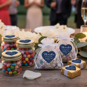 Sticker Cœur Merci D'Avoir Célébré Avec Nous ! Merci mariage