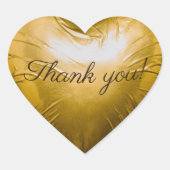 Sticker Cœur Merci d'enveloppement de coeur d'or 3D (Devant)