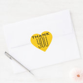 Sticker Cœur Merci en Or (Enveloppe)