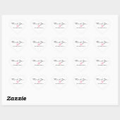 Sticker Cœur Merci Ets Shop Nom Logo Simply White (Feuille)