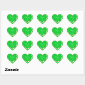 Sticker Cœur Merci Favori Cœur Doré Mariage Vert (Feuille)