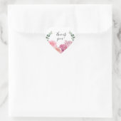 Sticker Cœur Merci floral (Sac)