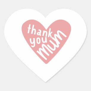 Sticker Cœur Merci maman cadeau Extraordinaire pour maman