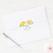 Sticker Cœur Merci Mariage d'été moderne Lemon Boho (Enveloppe)