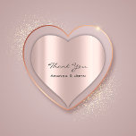 Sticker Cœur Merci Mariage Rose nuptiale Coeur<br><div class="desc">Bien que je ne puisse pas voir directement le produit à partir du lien, imaginons une description d’un autocollant de coeur rose "Merci" mariage qui incorpore un ton chaleureux et invitant, inspiré par le style évocateur de Mindvalley. Embrace Amour et Gratitude : Coeur Rose Stickers Mariage "Merci" 🌹 Votre jour...</div>