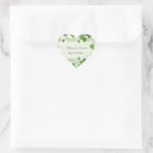 Sticker Cœur Merci Mariage shamrock irlandais (Sac)