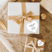 Sticker Cœur Merci Mercredi M. Et Mme Nom