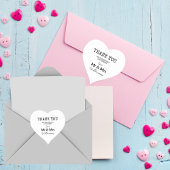 Sticker Cœur Merci Mercredi M. Et Mme Nom