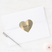 Sticker Cœur Merci Pearly Foxier Gold Ombre Grey (Enveloppe)
