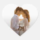 Sticker Cœur Merci photo mariage (Devant)