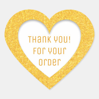 Sticker Cœur Merci pour votre commande