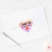 Sticker Cœur Merci pour votre commande (Enveloppe)
