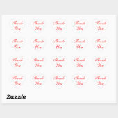 Sticker Cœur Merci Rouge Et Blanc Coeur Mariage Amour (Feuille)