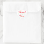 Sticker Cœur Merci Rouge Et Blanc Coeur Mariage Amour (Sac)