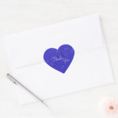 Sticker Cœur Merci Seal - Royal Blue Monogram Mariage (Enveloppe)