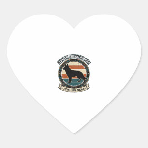 Sticker Cœur Mère Berger Allemand T-shirt vintage pour amoureux