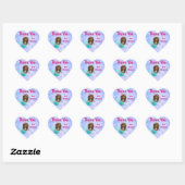 Sticker Cœur Mermaid Bokeh Girly (Feuille)