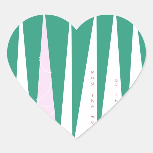 Sticker Cœur Merveilleuse de la saison Arbre de Noël (Devant)