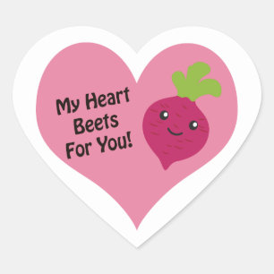 Sticker Cœur Mes betteraves de coeur pour vous