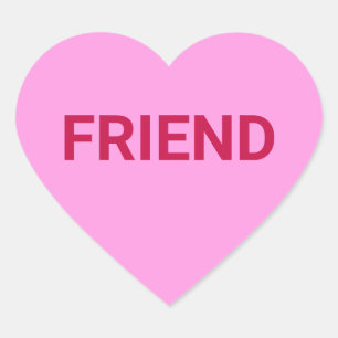 Sticker Cœur Message personnalisé ami Valentine's Day amusant m