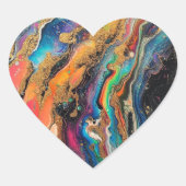 Sticker Cœur Metallic pour art (Devant)