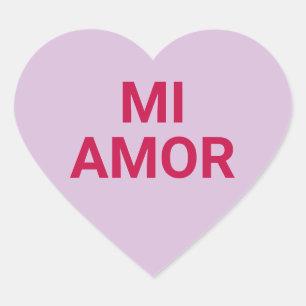 Sticker Cœur Mi amor espagnol mignon conversation de la Saint V