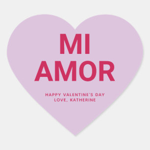 Sticker Cœur Mi amor mignonne conversation personnalisée de la